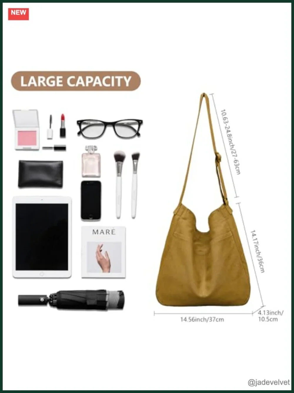 Large Canvas Crossbody Hobo Bag for Work Travel